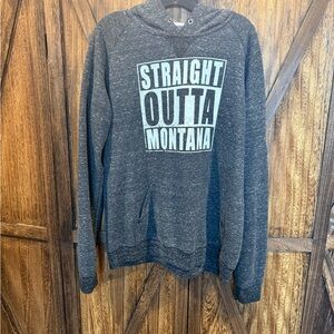 Gray 'Straight Outta Montana' Hoodie Size XL